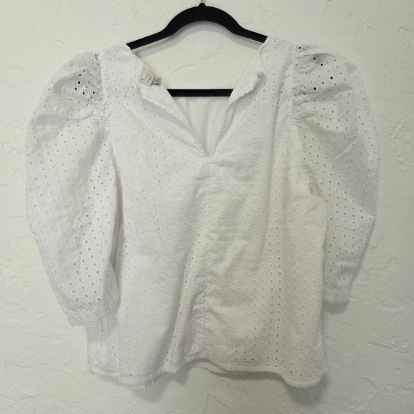 A New Day Target Emroidered White Top Size Large - Picture 6 of 12